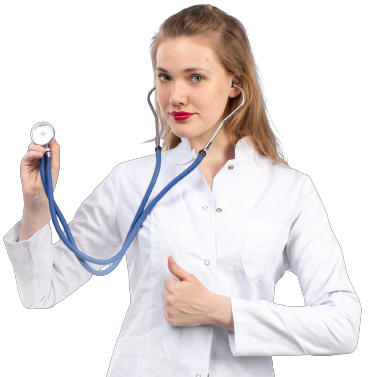 young female doctor white medical suit with stethoscope white removebg preview 1 فرا لرن